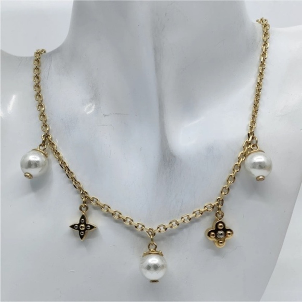 Louis Vuitton Faux Pearl Necklace